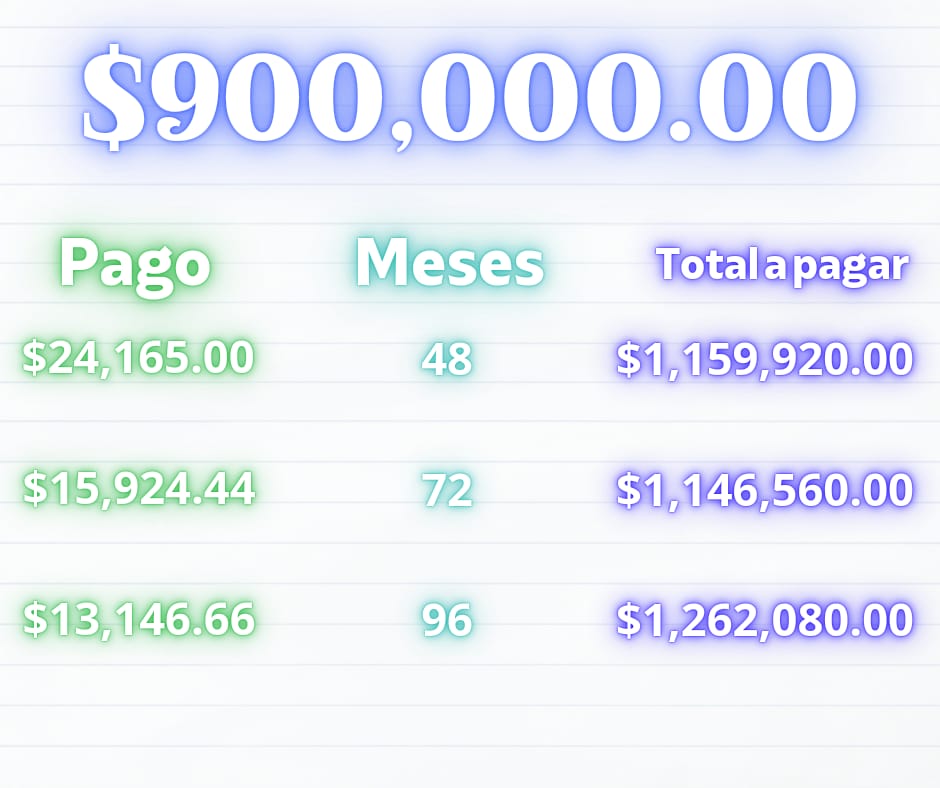 Monto de 900 mil